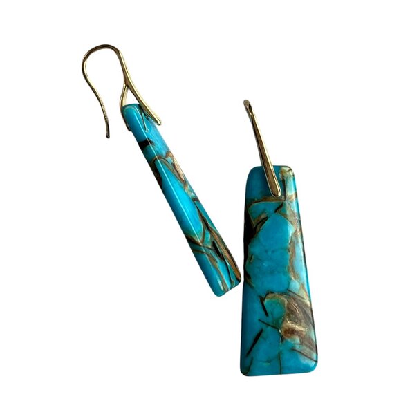 Gorgeous Natural Stone Earrings with French Hook NEW - Picture 3 of 3